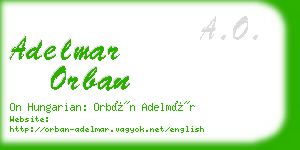 adelmar orban business card
